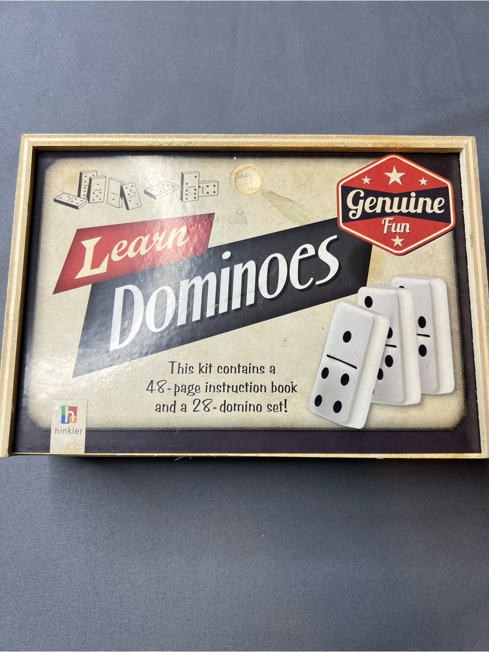 Learn Dominoes Game Set | Hinkler Color Box | New in Box, with book and dominoes